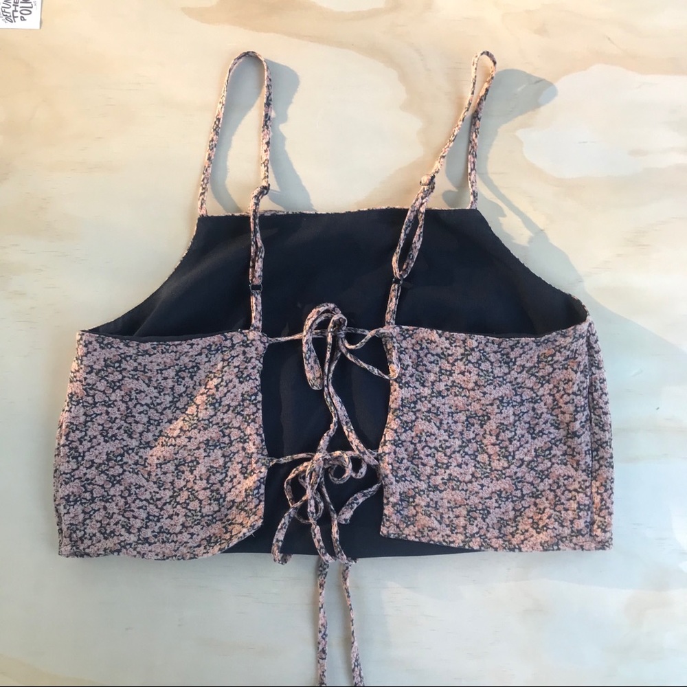 AE Floral Back Tie Top